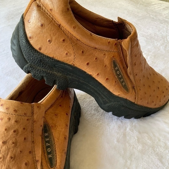 ?ROPER Mens Faux Ostrich Print Leather Slip On Casual Shoes main image 4